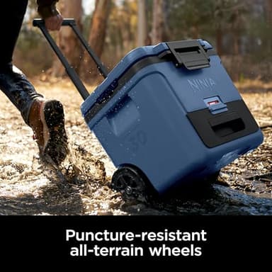 Ninja | Cooler | FrostVault 30QT Cooler with Wheels | Insulated with Temp Dry Storage Drawer | Keeps Ice Cold for Days | for The Beach, Camping, Picnics & More | Lakeshore Blue | FB230BL - Image 4