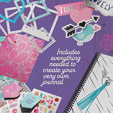 Pretty Me DIY Journal Kit for Girls - Gift for 8-14 Year Old Girl - Cool Birthday Gifts Ideas for Teens - Fun, Cute Art & Crafts Kits for Tween Teenage Kids- Scrapbook & Diary Supplies Toy Set - Image 5