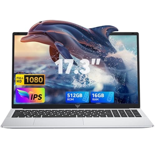 ACEMAGIC 17.3" Laptop with Quad Core-12th Alder Lake N97 Processor, FHD Display, 16GB RAM 512GB SSD Laptop, Windows 11 Laptops Computer, Webcam, Light&Thin,HDMI, Type-C, USB3.2 - Image 1