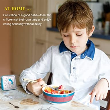 Secura 60-Minute Visual Timer, Classroom Timer, Countdown Timer for Kids and Adults, Time Management Tool for Teaching (Blue & Blue) - Image 5