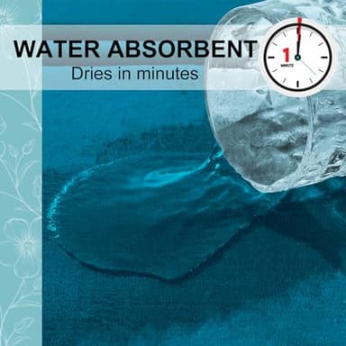 Grandaily Memory Foam Bath Mat Rug 24x16, Ultra Soft, Non-Slip and Absorbent Bathroom Rugs, Machine Wash Dry, Comfortable Bath Carpet for Bathroom Floor, Tub and Shower, Peacock Blue - Image 6