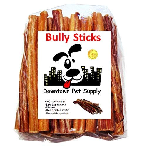 Downtown Pet Supply Bully Sticks for Dogs - Natural 6 Inch Beef Chews, Odor-Free & Rawhide-Free, Long Lasting Dog Treats for Aggressive Chewers - Healthy, Safe & Delicious Chews Dogs Love (18 Pack) - Image 1