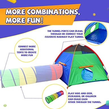NARMAY® Play Tent Easy Fun Dome Tent for Kids Indoor/Outdoor Fun - 60 x 60 x 44 inch - Image 6