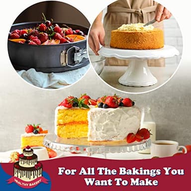 Hiware 9 Inch Non-stick Cheesecake Pan Springform Pan with Removable Bottom/Leakproof - Black - Image 5