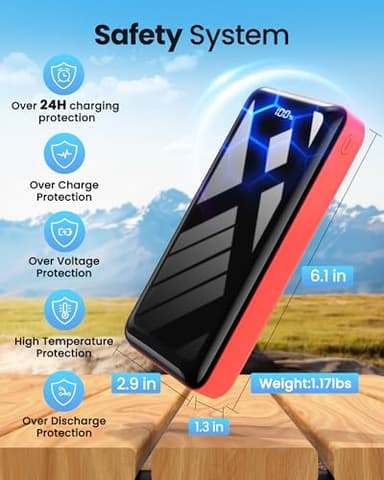 Portable Charger Power Bank 50000mAh, 22.5W Fast Charging Battery Pack, USB C Quick Charge 3 Outputs & 2 Inputs, LED Display, External Cell Phone Battery Bank for iPhone 17/16/15/14, Samsung, Android - Image 5
