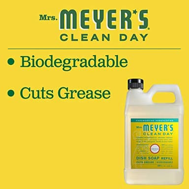 Mrs. MEYER'S CLEAN DAY Liquid Dish Soap Refill, Biodegradable Formula, Honeysuckle, 48 fl. oz - Image 5