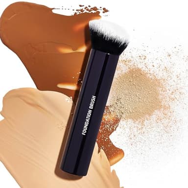 Lune+Aster Foundation Brush - High-performance foundation brush to apply liquid, stick or powder foundations. Angled, vegan bristles. - Image 4