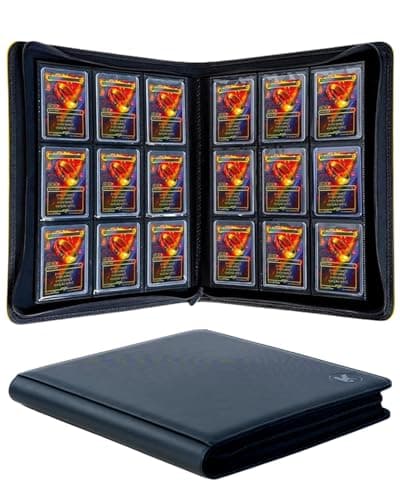 KUOOKING Toploader Binder - Holds 288+ Top Loaders for Cards, 9 Pocket Top Loader Binders with Sleeves for 3" x 4" Rigid Card Holders for Baseball, Football and other Sports Cards(Black) - Image 1