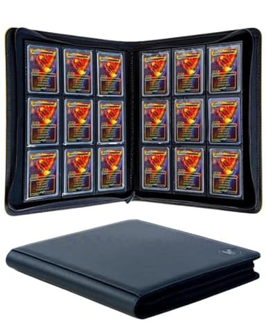 KUOOKING Toploader Binder - Holds 288+ Top Loaders for Cards, 9 Pocket Top Loader Binders with Sleeves for 3" x 4" Rigid Card Holders for Baseball, Football and other Sports Cards(Black) - Image 1
