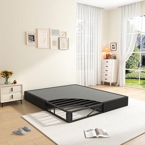 MAF Box Springs King Size 10 Inch, High Profile King Box Spring 3500 lbs Black Heavy Duty Metal Mattress Foundation with Easy Clean Fabric Cover, Easy Assembly - Image 1