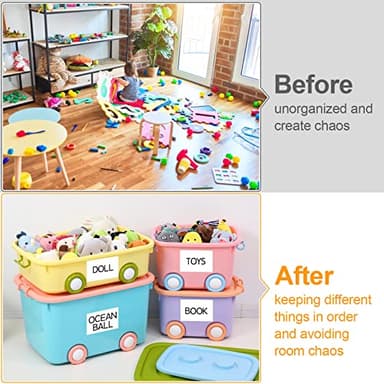 150 Pcs Labels for Storage Bins, 6 X 4 Inch Removable Labels for Storage Bins, Tear Resistant No Residue Storage Bin Labels, Matte White Blank Box Labels for School, Home, Business - Image 6