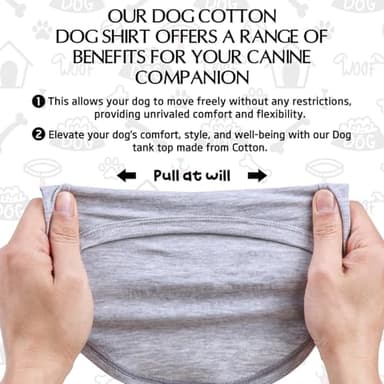Wollmix Happy Best Dog Mom Mother's Day Small Dog Clothes Outfit T-Shirts Gifts for Women – Large Medium Sized Girl Female Puppy Sleeveless Holiday Apparel Vest with Slogan Print M Woof - Image 8