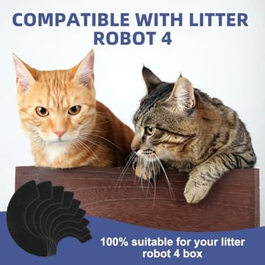 Hlimior 10 Pcs Carbon Filters for Litter-Robot 4, Cat Litter Box Replacement Filters with Activated Carbon to Absorb Unpleasant Odors Control Damp, Black (10 Pcs Carbon Filters for Litter-Robot 4) - Image 2