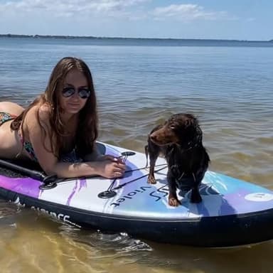 AISUNSS Inflatable Paddle Board for Adult, Paddle Board for All Skill Levels, Wide SUP Board with Primium Accessories Include SUP Carry Bag, Hand Pump, 10L Waterproof Bag and Adj Paddle - Image 6