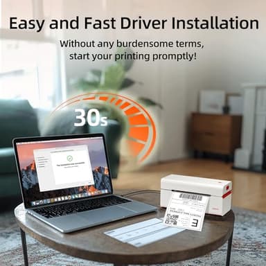 ORGSTA USB Shipping Label Printer - T001 4x6 Thermal Label Printer for Small Business, High Speed Label Printers for Shipping Package, Used for Ebay, Amazon, Shopify, Etsy, USPS, FedEx(USB Only) - Image 6