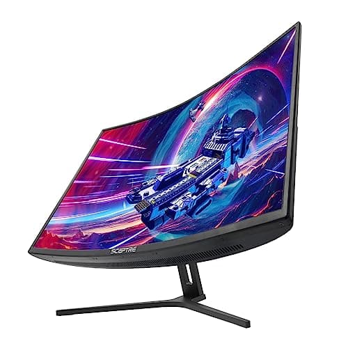 Sceptre 32-inch Curved Gaming Monitor Overdrive up to 240Hz DisplayPort 165Hz 144Hz HDMI AMD FreeSync Build-in Speakers, Machine Black (C325B-185RD) - Image 1