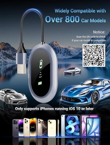 Wireless CarPlay Adapter - Converts Wired to Wireless CarPlay in 5 Seconds, Plug & Play, A7 Dual-Core Chip, Zero Latency, Stable Connection, Compatible with Apple iPhone iOS 10+ & Vehicles 2015+ - Image 7