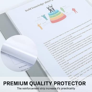Sheet Protectors, HERKKA 1000 Pack Heavy Duty Clear Plastic Page Protectors Sheet Reinforced 11-Hole Fit for 3 Ring Binder Fits Standard 8.5 x 11 Paper, 9.25 x 11.25 Top Loaded, Acid Free - Image 6