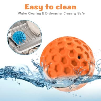 HIPPIH Indestructible Squeaky Dog Toys, Interactive Dog Balls 2 Pack, Chew Toys for Aggressive Chewers, Natural Rubber Puppy Toy for Large/Medium Dogs, Tough Puppy Teething Toy, Relieve Anxiety - Image 7