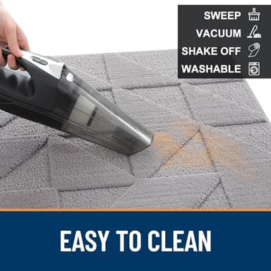 OLANLY Door Mats Indoor, Non-Slip, Absorbent, Dirt Resist, Entrance Washable Mat, Low-Profile Inside Entry Doormat for Entryway (32x20 inches, Grey) - Image 5