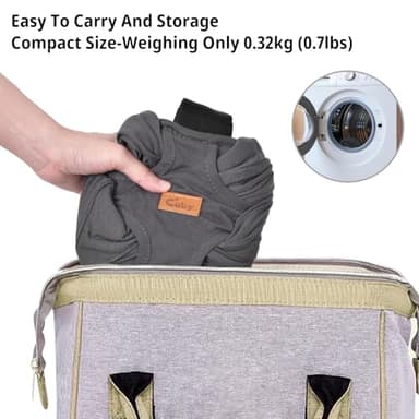 CUBY Swaddle Dog Sling Carrier for Small Dogs, Front Pet Sling Carrier Chest,Hands Free Adjustable Cat Sling Carrier Soft Cotton Reducing Pain Puppy Sling Carrier for Small Pet Up to 10lb (Dark Gray) - Image 4