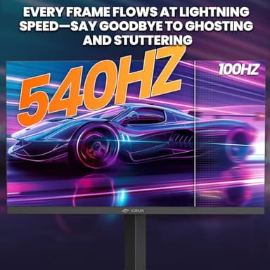 CRUA 27” 540Hz Gaming Monitor, IPS FHD(1920x1080P), AMD FreeSync, 120% sRGB, Height/Pivot/Rotating/Tilt Adjustable Vertical Monitor, HDMI 2.1 + DP 1.4, Wall Mount Install-Black - Image 5