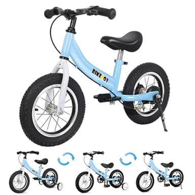 Balance Bike 3 in 1,The Dual Use of a Kids Balance Bike and Toddler Bike, for 2 3 4 5 6 7 Years Old -12 14 16 Inches with Training Theory, Brake, Pedal - Image 1