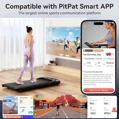 SupeRun Walking Pad, Under Desk Treadmill for Home Office, LED Display, 2.5 HP Quiet Walking Jogging Machine，No-Assembly Walking pad Treadmill with APP and Remote Control, 300 lbs Capacity - Image 4