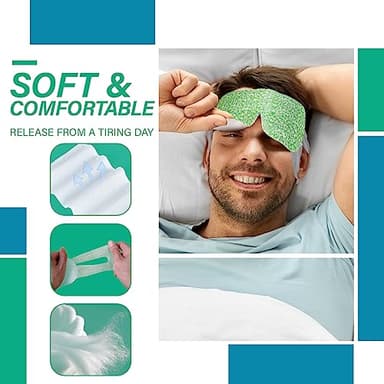 16 Packs Steam Eye Mask,Warm Eye Compress for Dry Eyes Sleep Mask,Hot Auto Heated Eye Masks Relaxing Items for Women Moist Heat for Eyes Soothing Eye Fatigue,Disposable EyeMask for SPA Essentials - Image 6