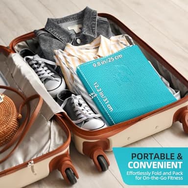 GymCope Foldable Yoga Mat for Travel, 68"x24" Folding Travel Gym Mat for Women Yoga Studio, Packable and Portable Pilates Mat with Storage Bag Easy to Carry, Lightweight Travel Workout Mat, 2mm/4mm - Image 4