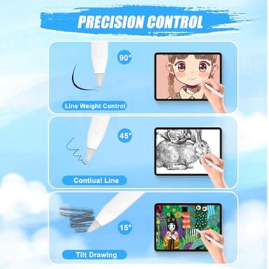 Upgraded iPad Pen Tips fit for Apple Pencil Pro/2nd /1st /USB-C Generation iPad Pro Air Mini Pencil,0.78mm No Wear Out Metal Fine Point Accurate Increasing Pencil Nibs, Write Like A Real Pen,White - Image 3