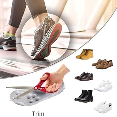 2 Pairs Cloud Insoles - 4D Cloud Technology Insole - Super Soft Comfort Insoles, U-Shape Memory Foam Insoles, Trim to Fit Inserts (Black, Men: 8-11.5) - Image 6