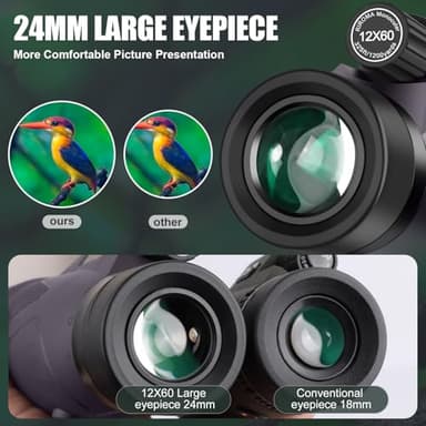 12x60 Monocular Telescope High Powered with Smartphone Adapter Tripod Plus Portable Bag, Larger Vision Monoculars for Adults with BAK4 Prism & FMC Lens, Suitable for Bird Watching Hiking acmeopts - Image 3