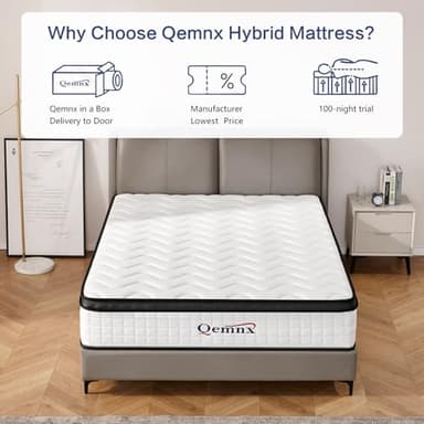 12 Inch Queen Mattress, Mattress for Cool Night & Pressure Relief,Edge Support Pressure Relief with Motion Isolating, Ships Compressed - Image 4