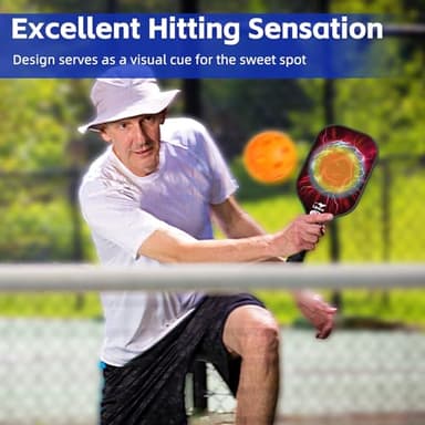 Lipaux Pickleball Paddles Set of 2, USAPA Approved Pickleball Rackets Material with Carbon Fiber, Lightweight Pickleball Paddle Set with 2 Paddles, 4 Balls, 2 Grip Tapes and Carry Bag - Image 5