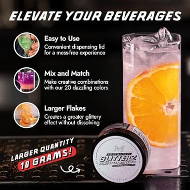MONÉGASQUE Iridescent Edible Glitter for Drinks 10g – Halloween Edible Glitter for Cakes & Cocktails - Cocktail & Drink Shimmer Powder - Food Decorating Sprinkles, Cupcakes, & Cake Decorations Spray - Image 6