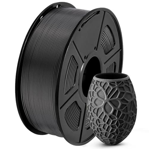SUNLU PLA 3D Printer Filament PLA Filament 1.75mm, Neatly Wound 3D Printing Filament 1.75mm, Dimensional Accuracy +/- 0.02 mm, Fit Most FDM 3D Printers, 1kg Spool (2.2lbs), Black - Image 1