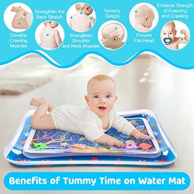Yeeeasy Tummy Time Water Mat丨Inflatable Tummy Time Water Play Mat for Babies, Infants and Toddlers 3 to 12 Months Promote Development Toys Baby Gifts - Image 4