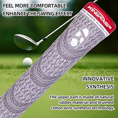 KINGRASP Premium Rubber Golf Grips 13 Pack, Anti-Slip，Super Stability,Cord Rubber, Golf Club Grips,Standard/Mid Size/Oversize, 13 Grips with All Kits - Image 6
