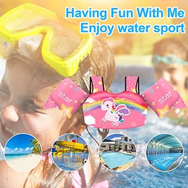 Chriffer Kids Swim Vest Life Jacket for 30-55 Pounds Boys and Girls, Toddler Floaties with Shoulder Harness Arm Wings for 2,3,4,5,6,7 Years Old Baby - Image 6