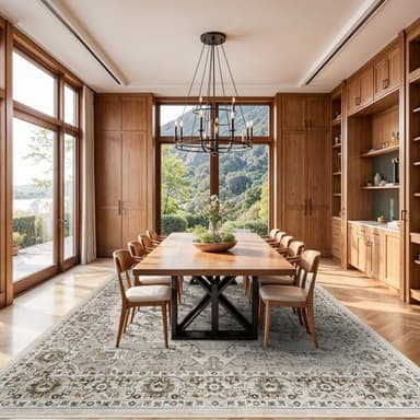 RUUGME 10x14 Area Rug Washable - Washable Lightweight Area Rug Stain Resistant Carpet Soft Rugs for Bedroom with Non Slip Backing Indoor Ultra-Thin Rugs Home Decor 10x14 Ivory - Image 2