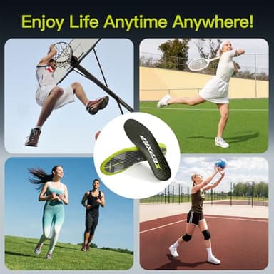 2025 Sport Carbon Fiber Performance Insoles –Customized Inserts, Non-Cleated Shoes–Basketball, Volleyball, Racquet Sports, Running & More–Run Faster, Jump Higher, Recover Quicker, Protect from Injury - Image 7