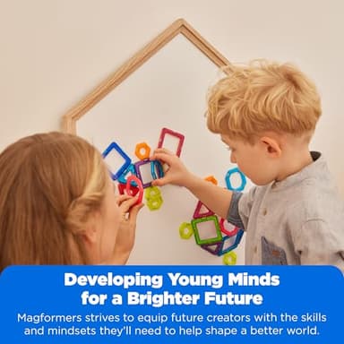 Magformers Trapezoid 12PC Set - Magnetic Tiles Building Blocks, Educational Kit, STEM Toy Set - Magnetic Building Tiles for Kids to Develop Problem-Solving Abilities and Shape Recognition - Image 8
