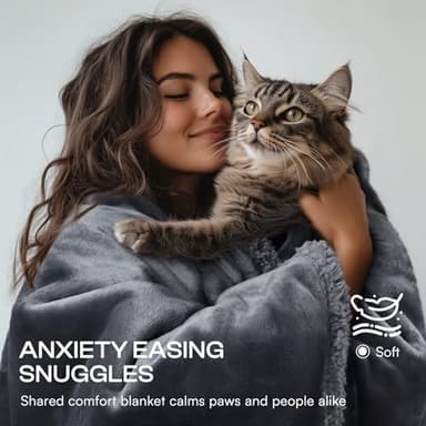 Waterproof Pet Blanket, Liquid Pee Proof Dog Blanket for Sofa Bed Couch, Reversible Sherpa Fleece Furniture Protector Cover for Small Medium Large Dogs Cats, Dark Gray X-Large（85" x 57"） - Image 2