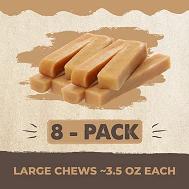 Mighty Paw Yak Cheese Chews for Dogs | All-Natural Long Lasting Pet Treats. Odorless and Great for Oral Health. Limited-Ingredient Chews for Puppies & Power-Chewers (Large, 8 Pack) - Image 9
