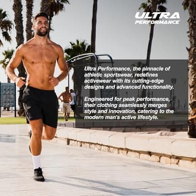 Ultra Performance Mens 5 Pack Athletic Running Shorts, Basketball Gym Workout Shorts for Men with Zippered Pockets - Image 6