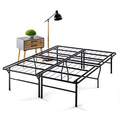 Best Price Mattress 18 Inch Metal Platform Beds w/ Heavy Duty Steel Slat Mattress Foundation (No Box Spring Needed), Black - Image 4