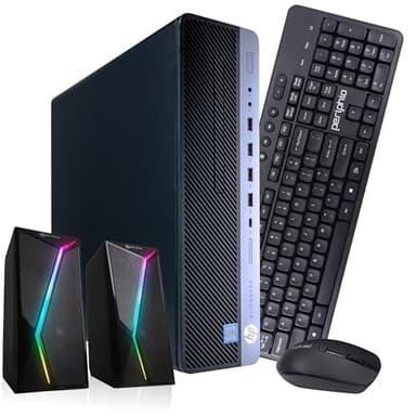 HP EliteDesk 800G4 PC | Windows 11 Pro | Intel i5-8500 | 16GB RAM 1TB SSD | RGB Speakers | Home or Office Computer | Internal WiFi 6 AX200 + BT (Renewed) - Image 1