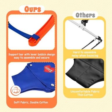 Baby Jumper with a Ceiling Hook for 6-24 Months, Baby Door Jumper for Indoor/Outdoor Play with Adjustable Chain, Baby Doorway Jumper - Image 7