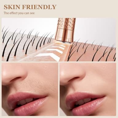 Facial Hair Removal for Women, Rechargeable Hair Removal Device, Painless Face Electric Razor/Shaver for Lip, Arms, Face, Peach Fuzz (Gold - Image 4